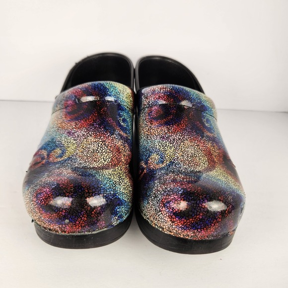 Dansko Professional Patent Women's Multicolor Casual Preppy Clogs Size 38 (8) - Picture 5 of 9